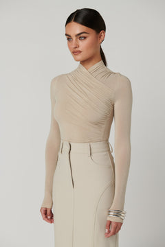Amrita Bodysuit in Almond – Bodysuit