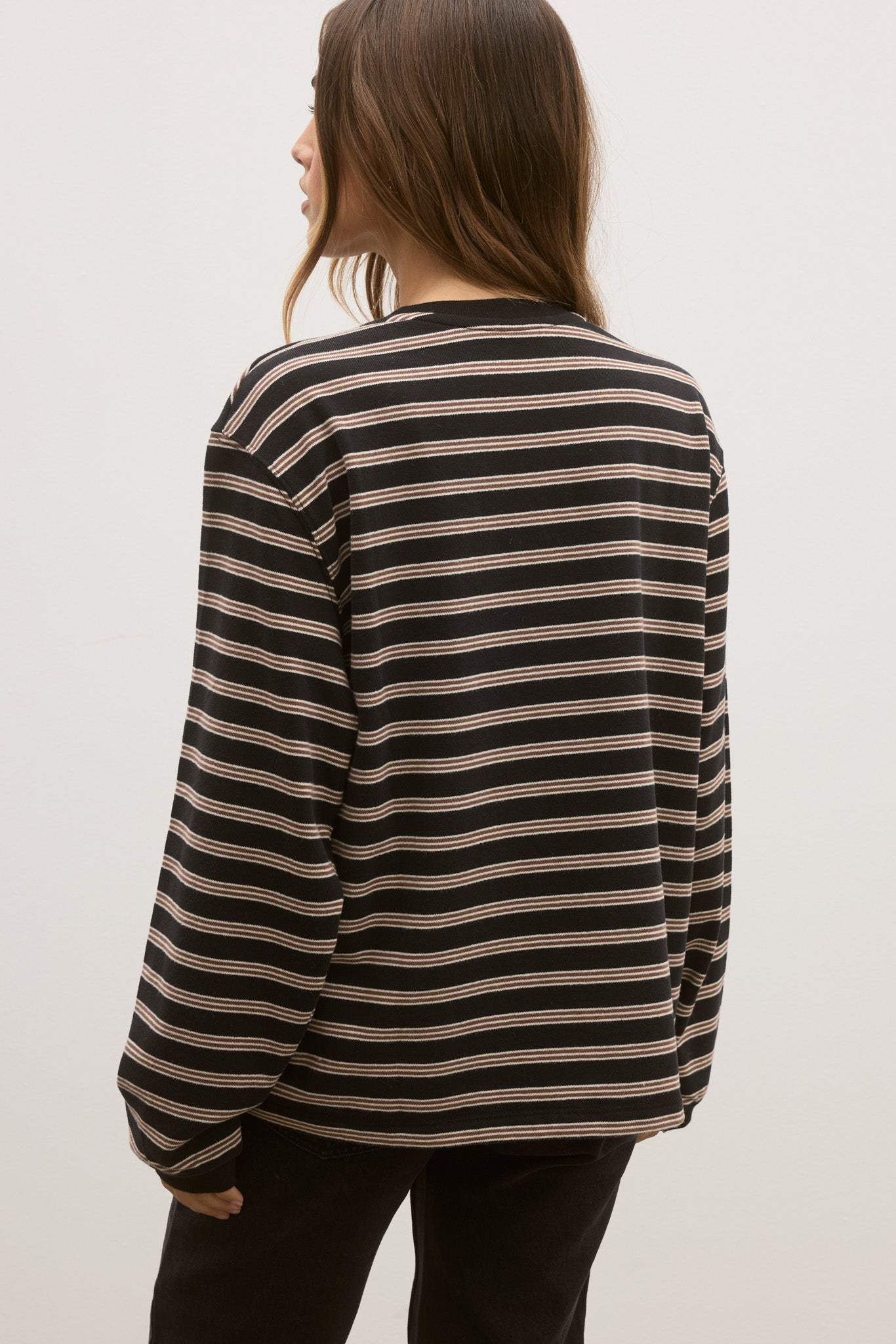 Lee Long Sleeve in Brown Stripe – Top