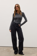 Lara Bodysuit in Dark Heather Grey – Bodysuit