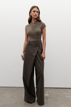 Amrita Sleeveless Bodysuit in Mink – Bodysuit